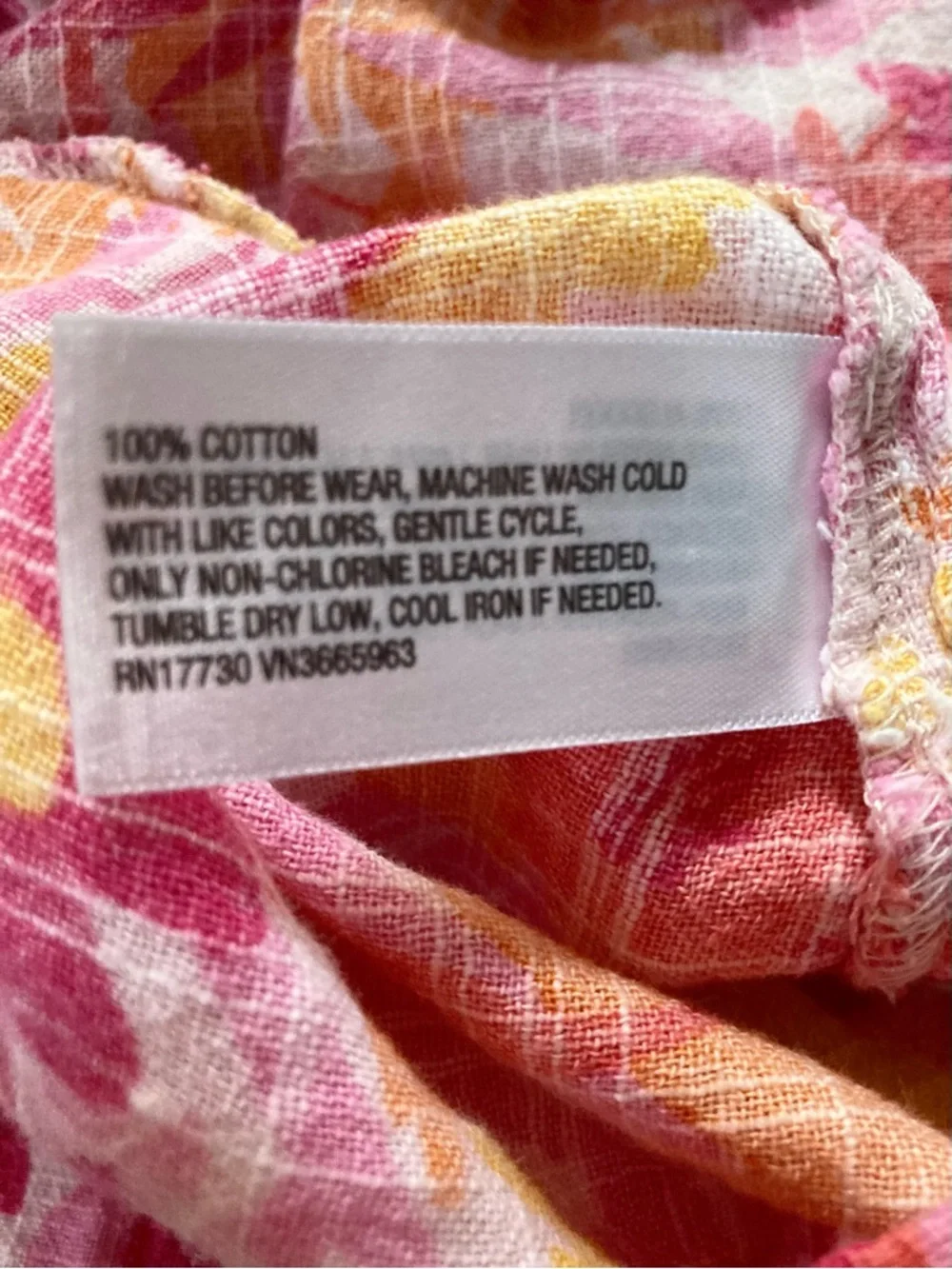 Cat & Jack 100% Cotton Tropical Bright Floral Sundress Little Girl Sz 5T